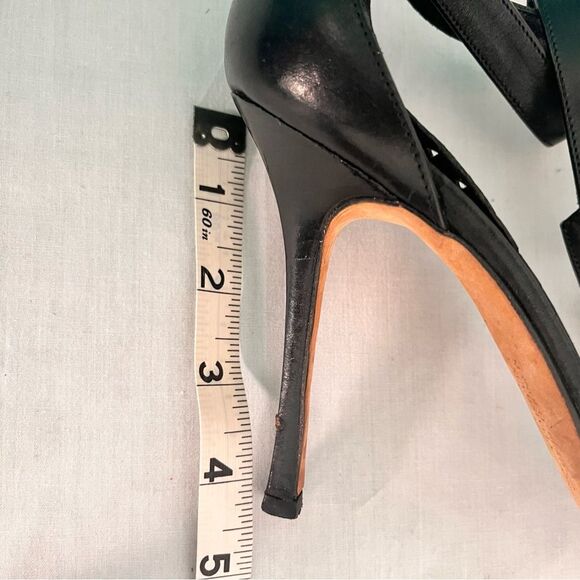 Manolo Blahnik Black Leather Stilettos, 4.5" Heel, Euro 40 - Picture 9 of 9